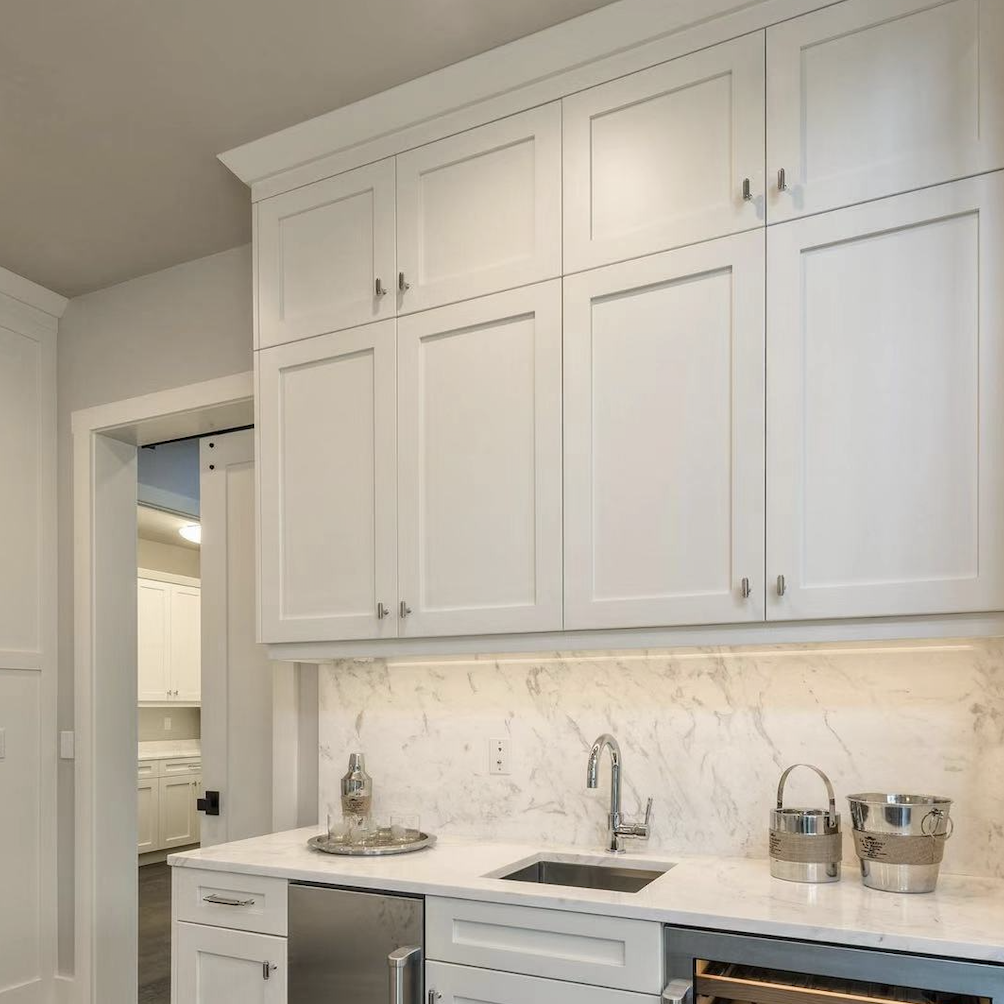 White Shaker Wall Diagonal Cabinet Solid Wood Soft Close Rta Cabinetry